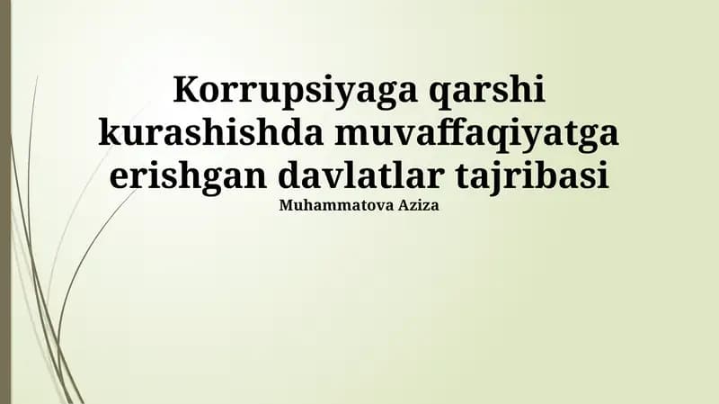 Davlat xaridlarida shaffoflik va raqobat