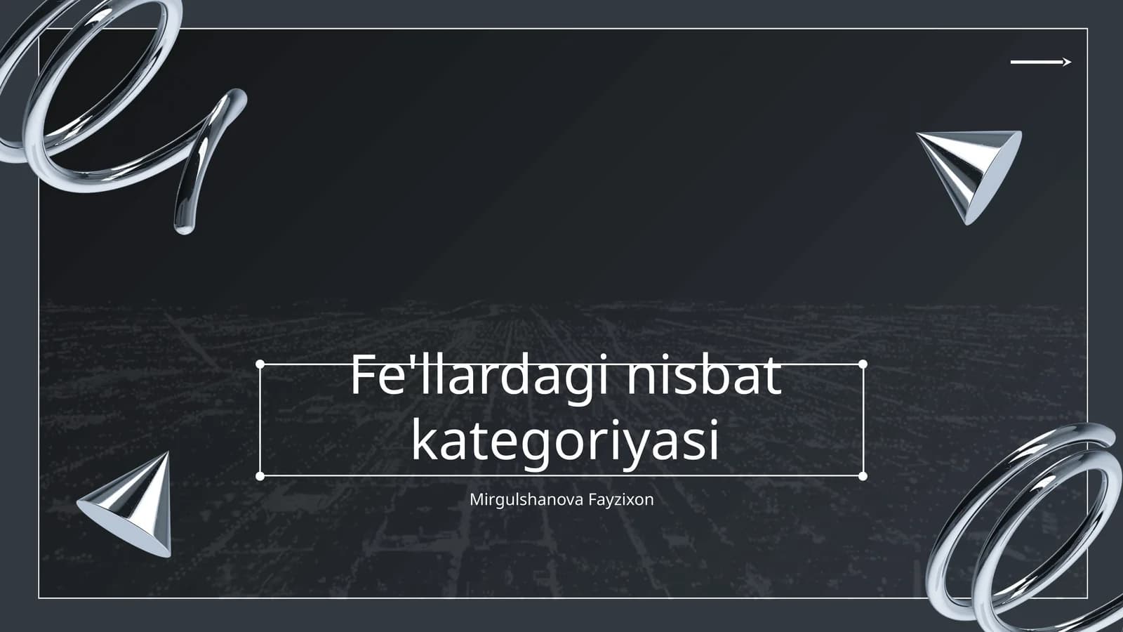 Fe'llardagi nisbat kategoriyasi