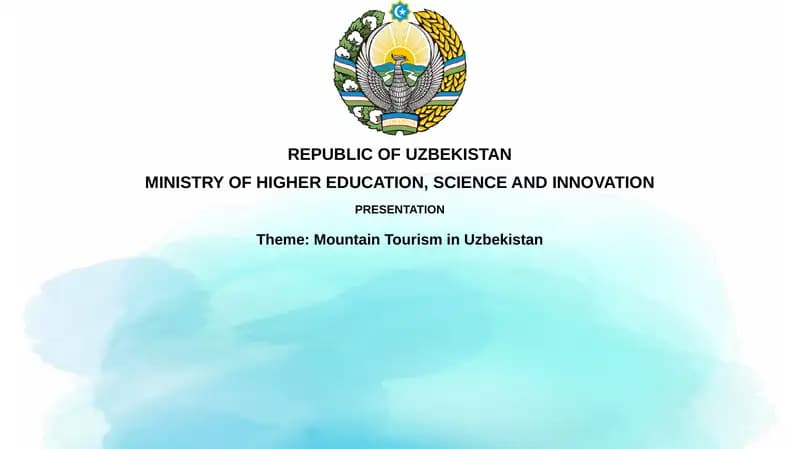 Mountain Tourism in Uzbekistan