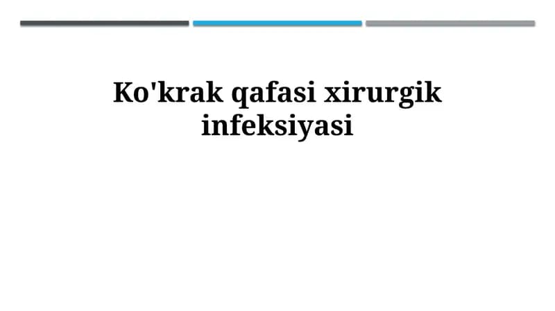 Ko'krak qafasi xirurgik infeksiyasi