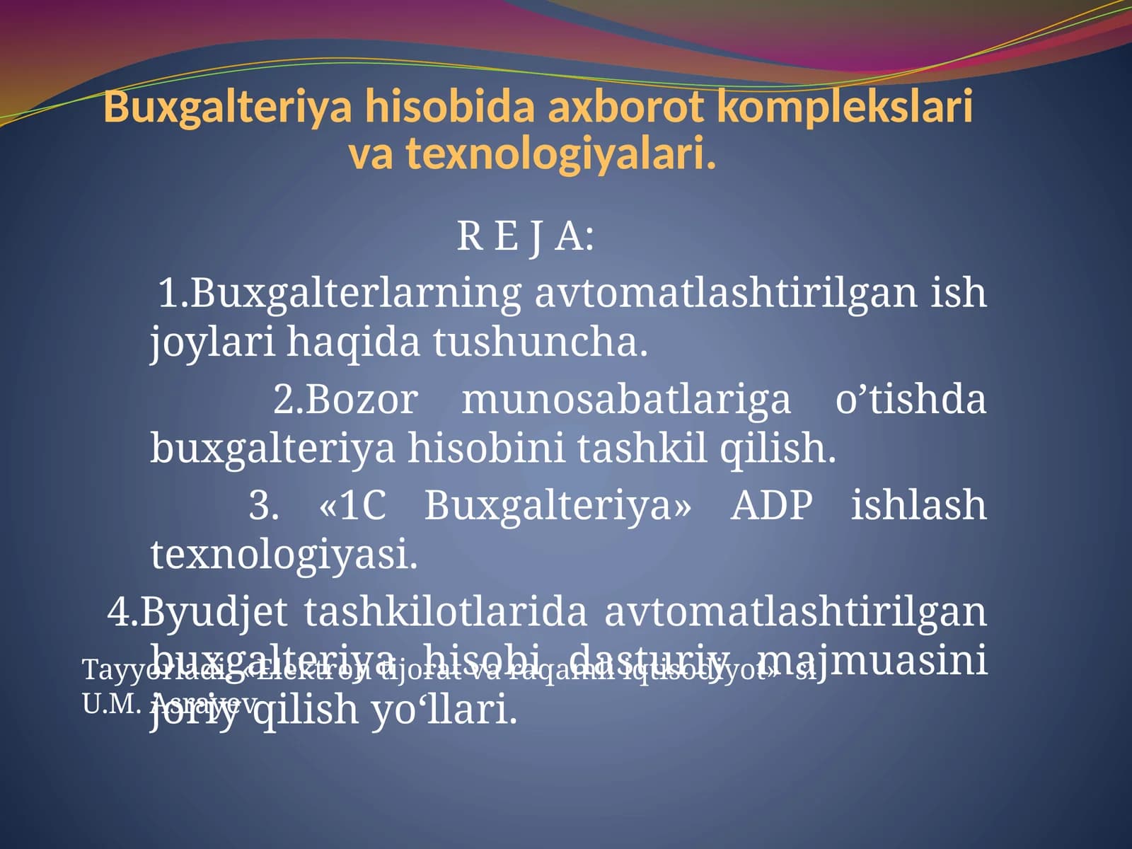 Avtomatlashtirilgan ish joylari (BAIJ)