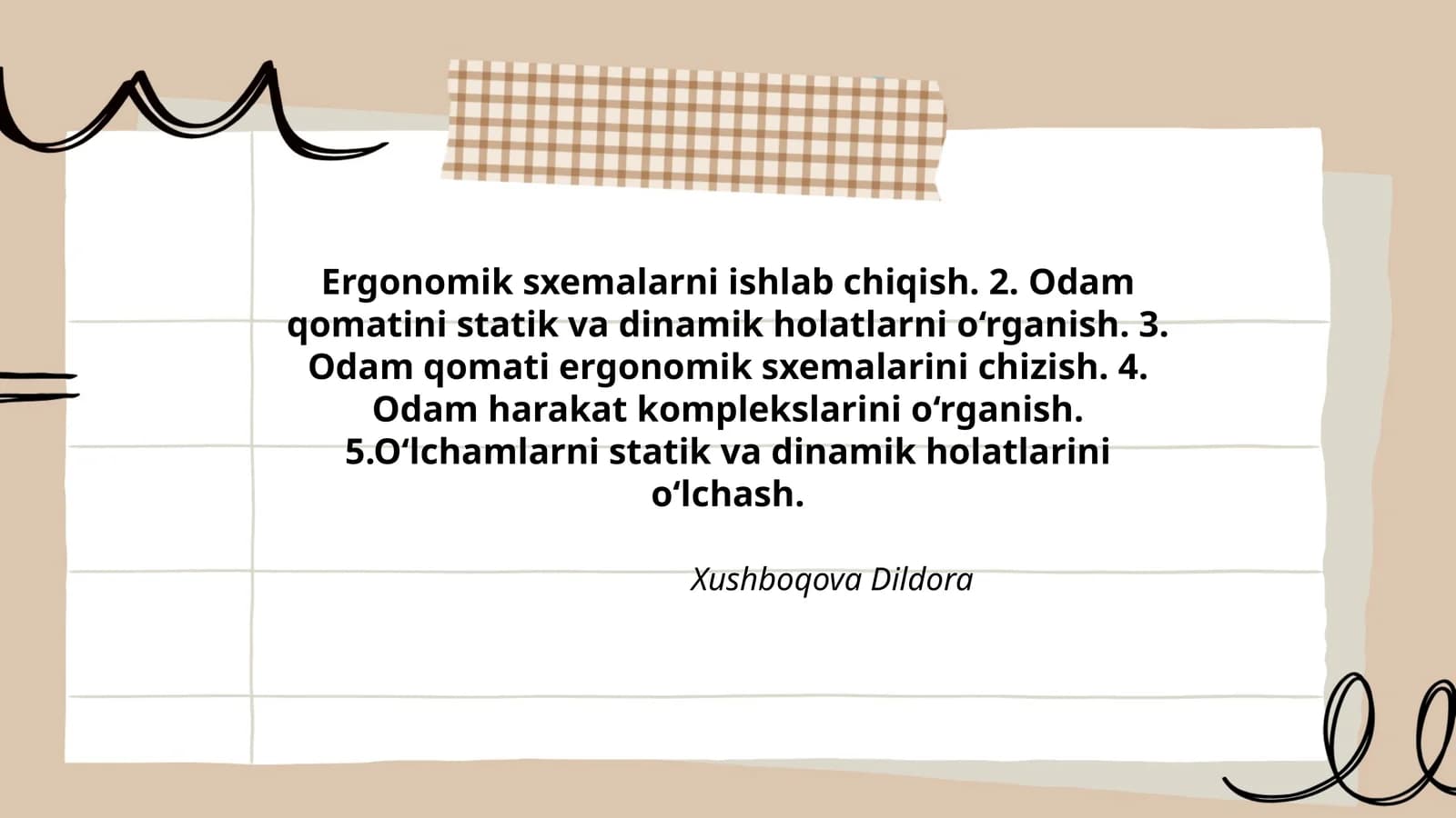 Ergonomik sxemalarni ishlab chiqish