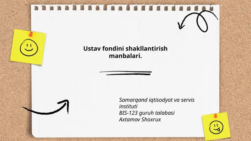 Ustav fondini shakllantirish