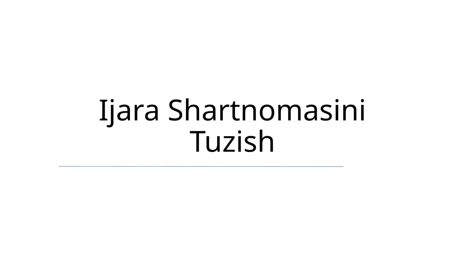 Ijara Shartnomasi
