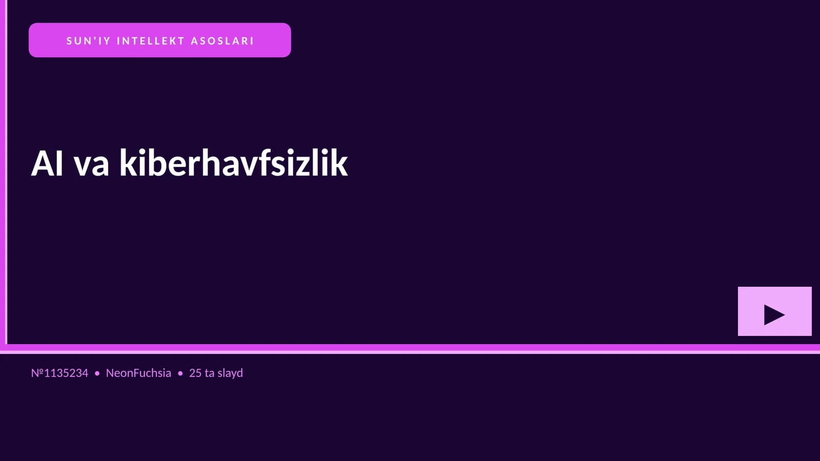 SUN'IY INTELLEKT ASOSLARI