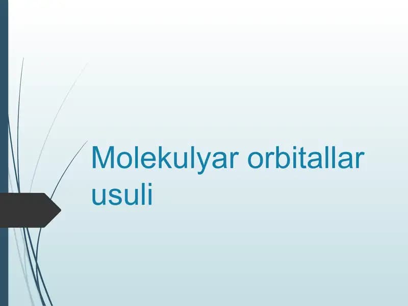 Molekulyar orbitallar usuli