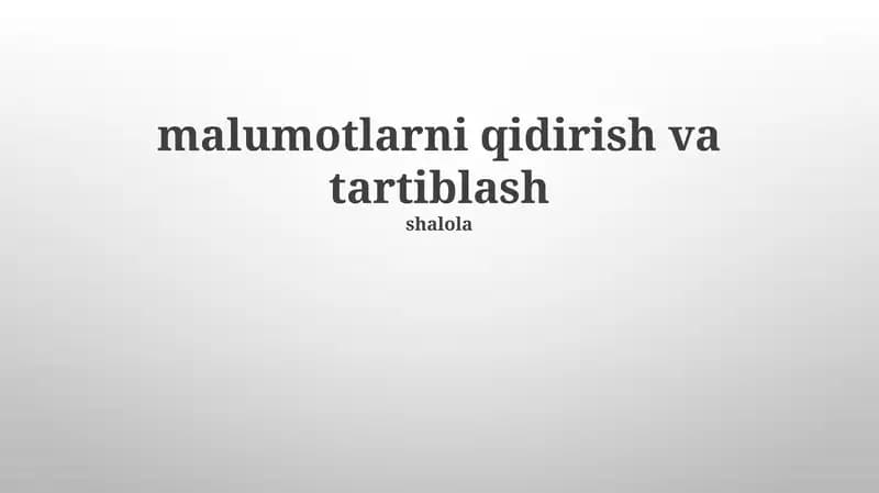 To'g'rilash saralash