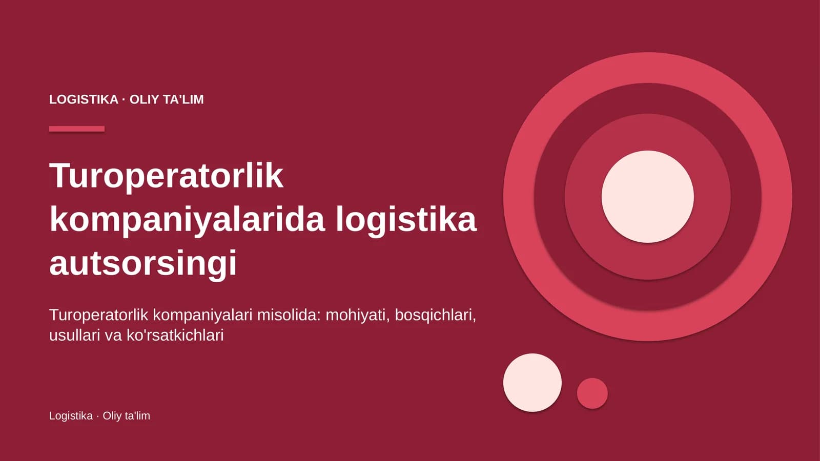 turoperatorlik kompaniyalarida logistika autsorsingi 5331