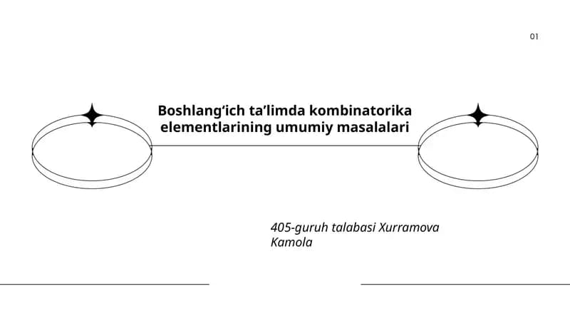 Boshlangʻich taʼlimda kombinatorika elementlarining umumiy masalalari