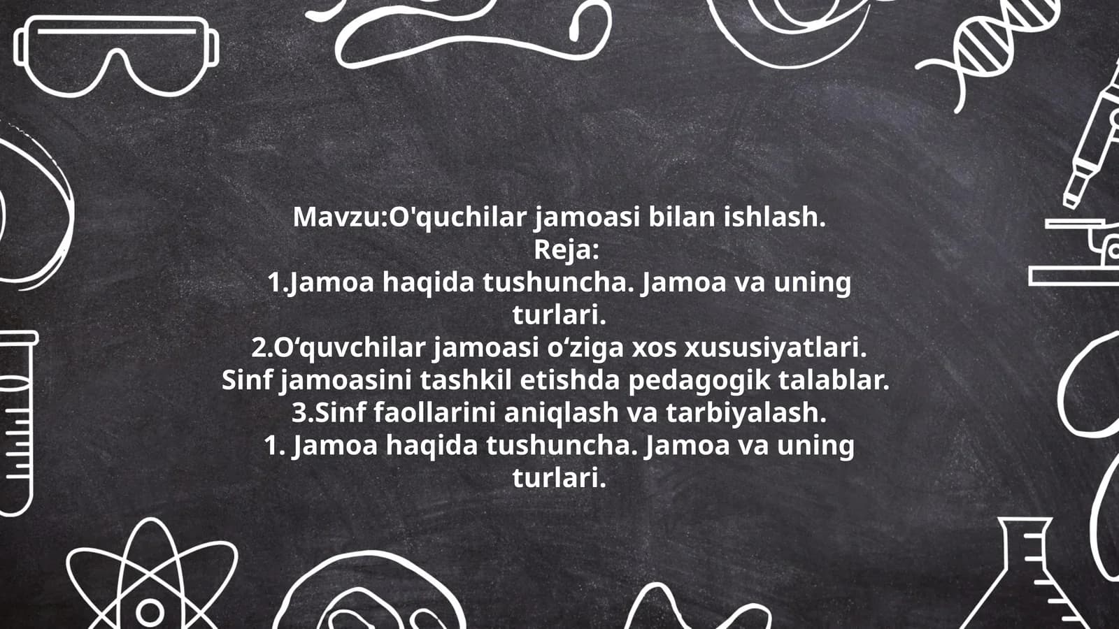 O'quchilar jamoasi bilan ishlash