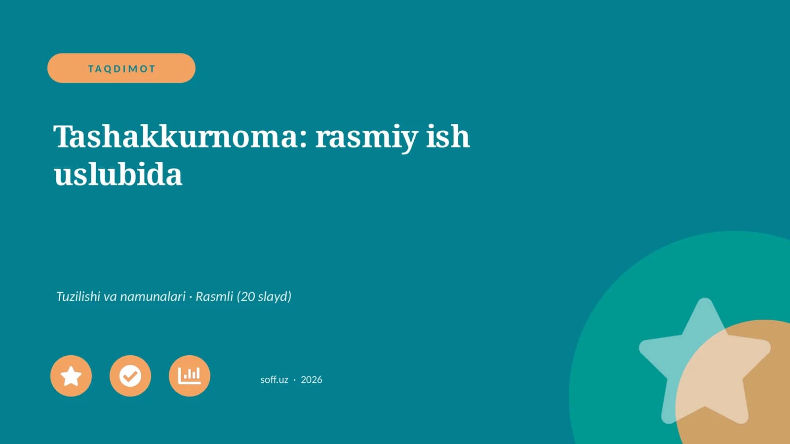 Tashakkurnoma: rasmiy ish uslubida