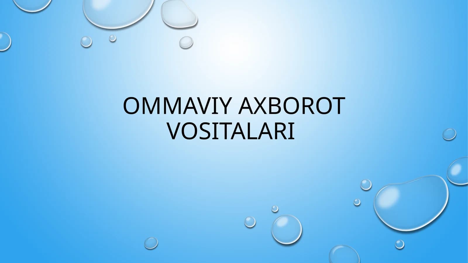 ommaviy axborot vositalari milliy