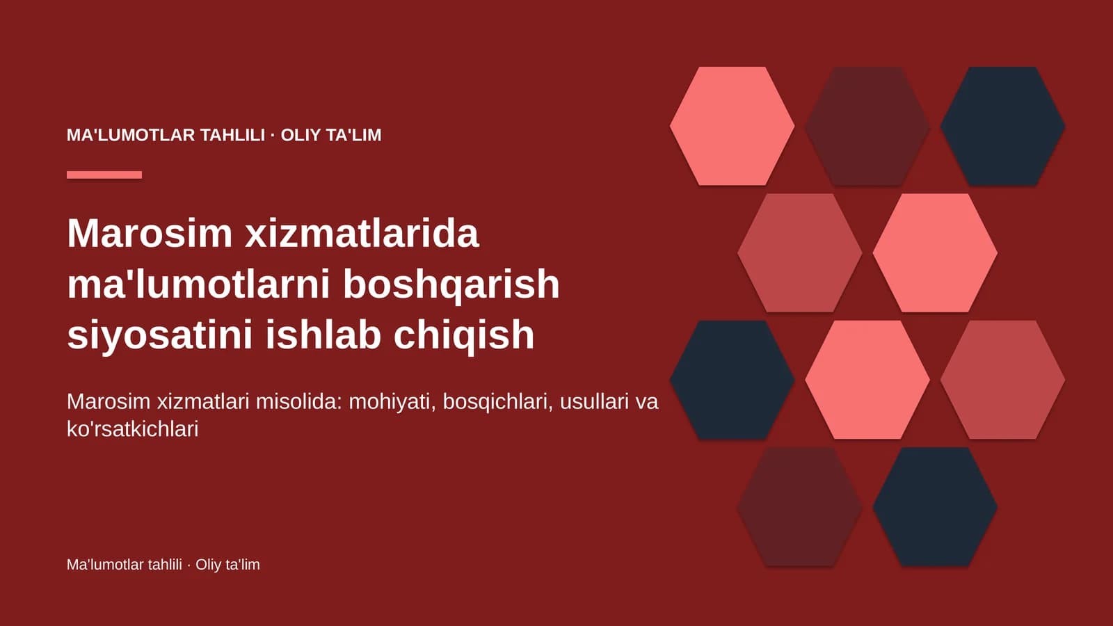 marosim xizmatlarida ma'lumotlarni boshqarish siyosatini ishlab chiqish 4084