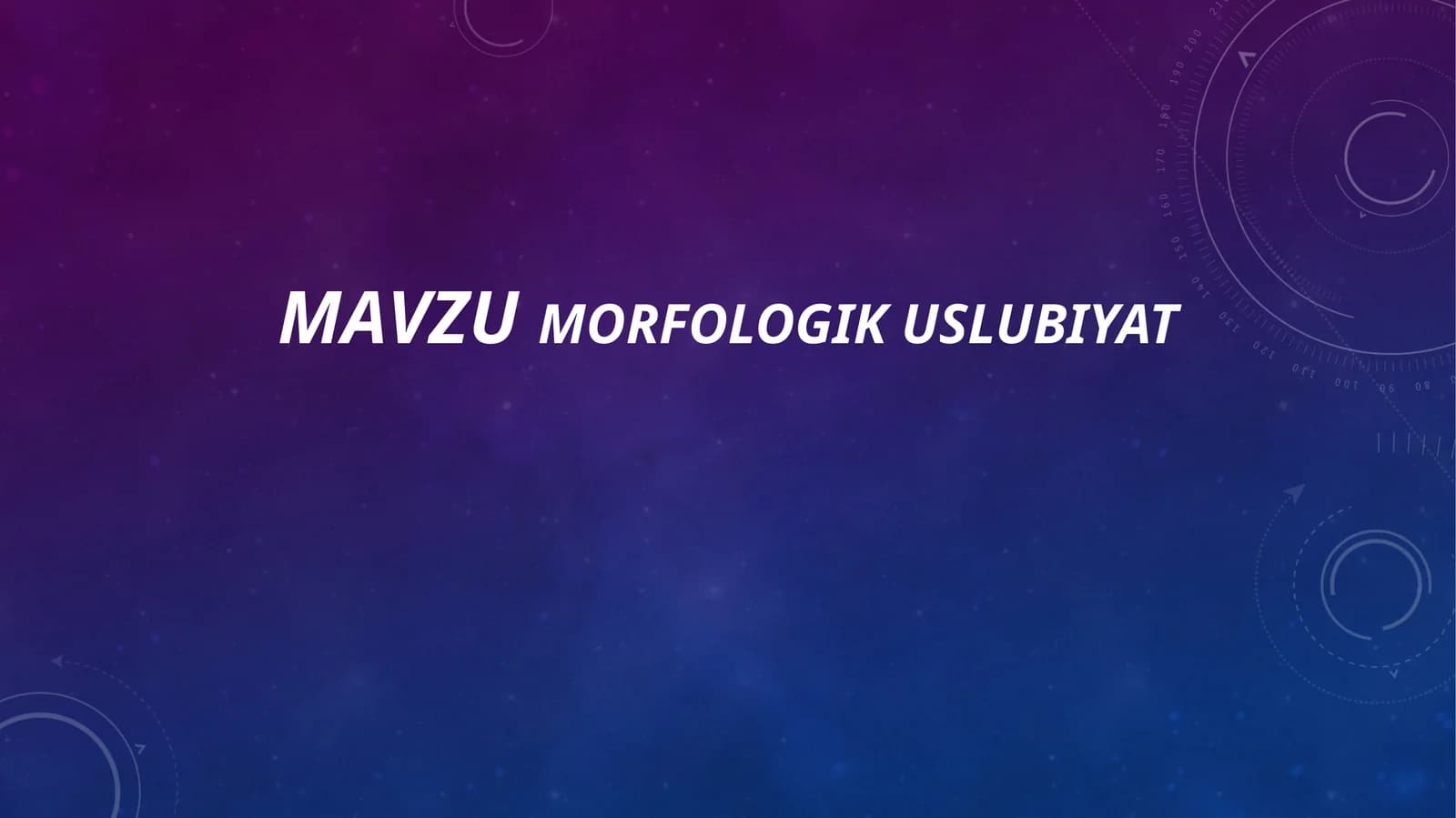 Morfologik uslubiyat