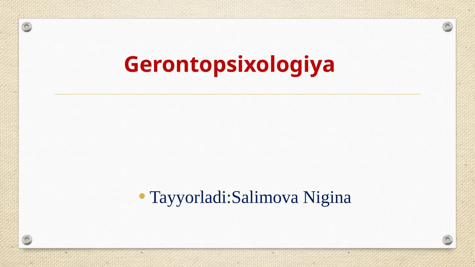 Gerontopsixologiya