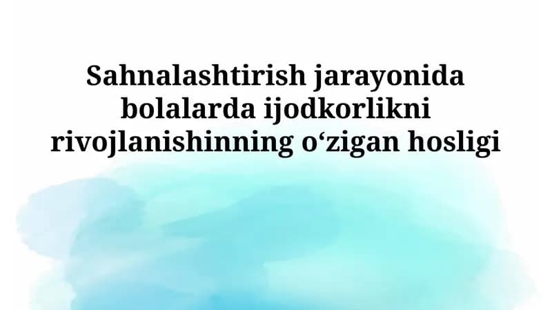 Ijodkorlikning ta'rifi va nazariyalari