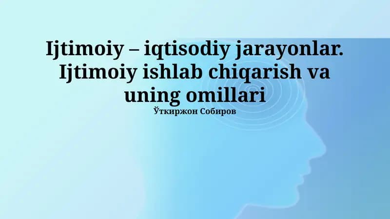 Bozor munosabatlari - Oltin qo'llar
