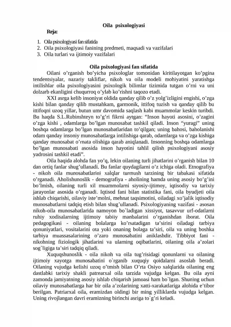 Oila psixologiyasi