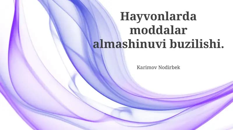Moddalar almashinuvi buzilishi