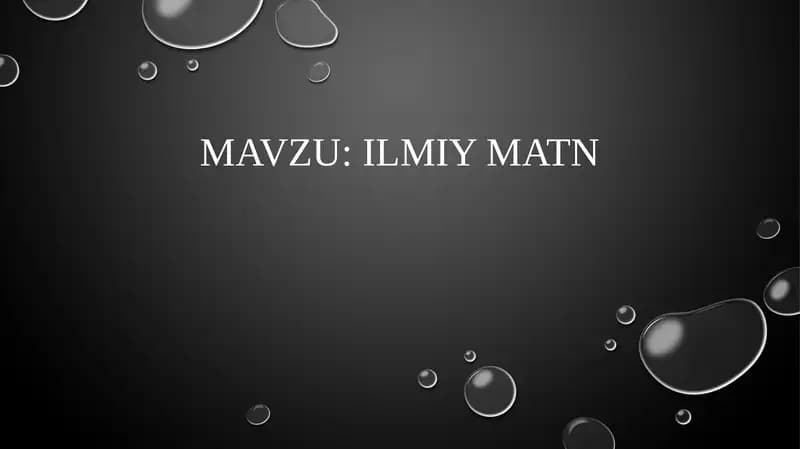 Ilmiy matn