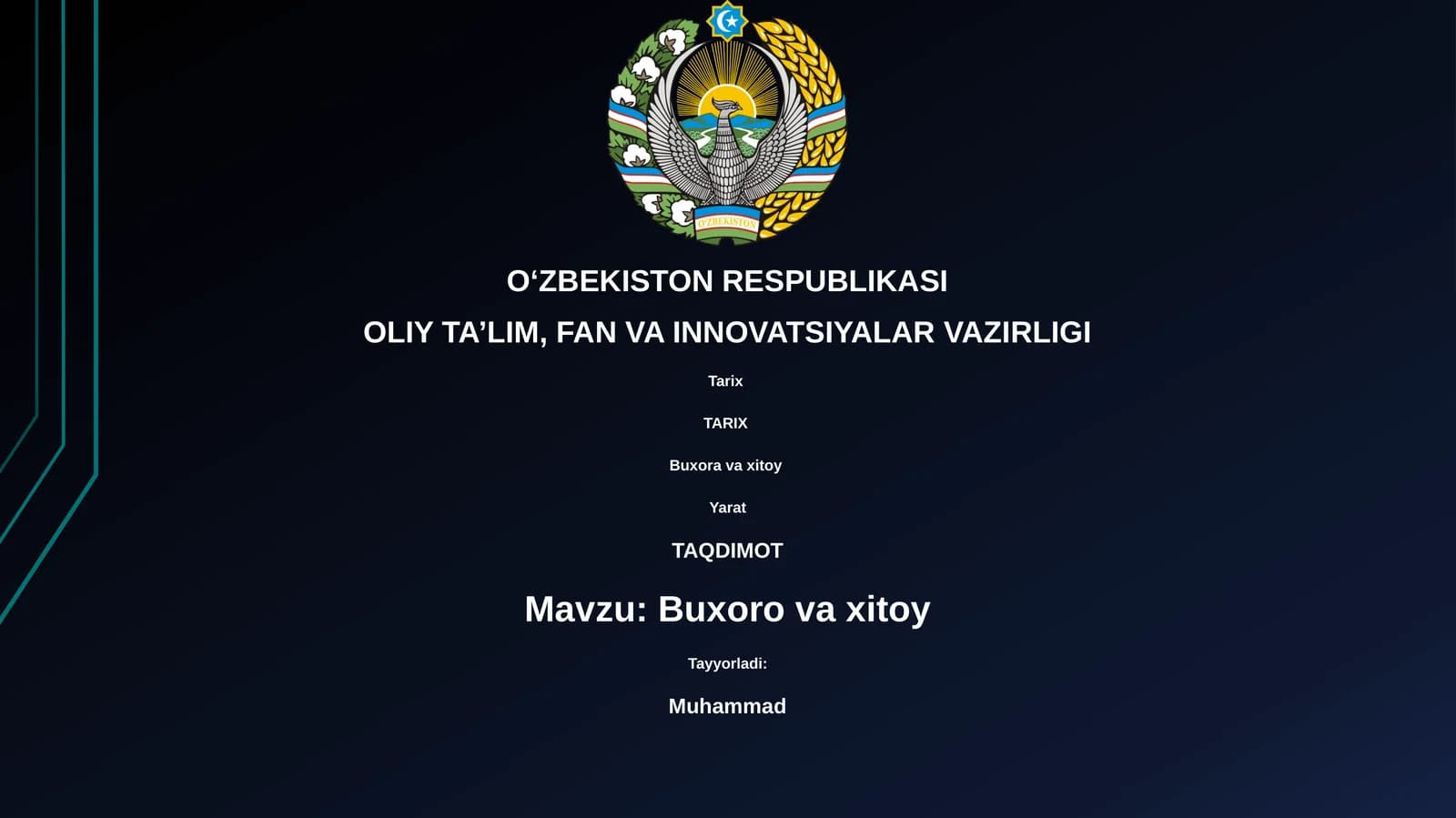 Buxoro va Xitoy: Tarixiy Aloqalar
