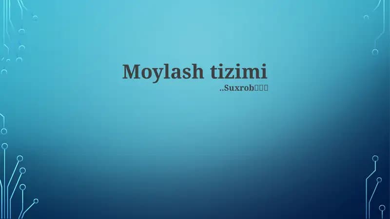 Moylash tizimi
