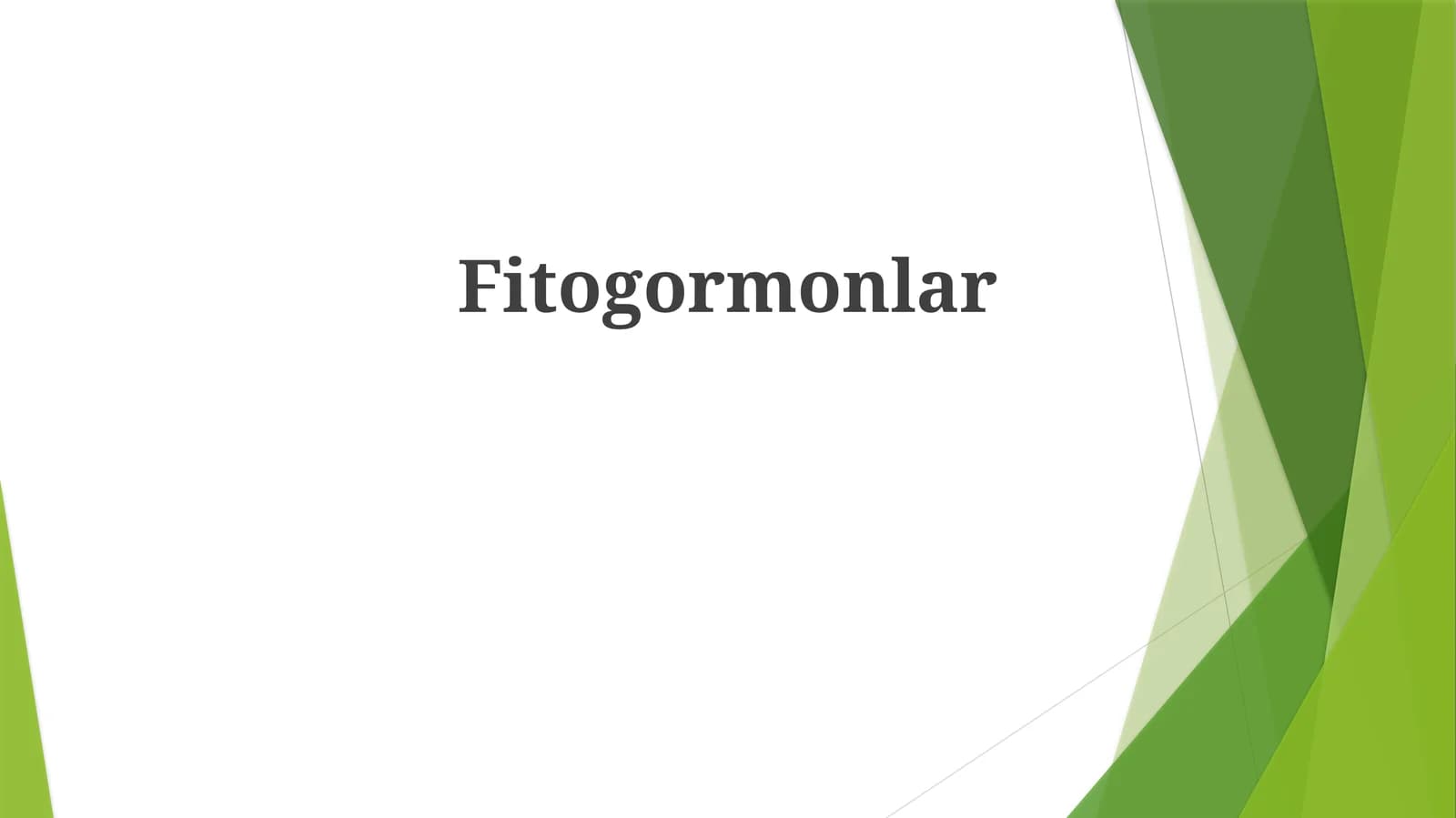 Fitogormonlar