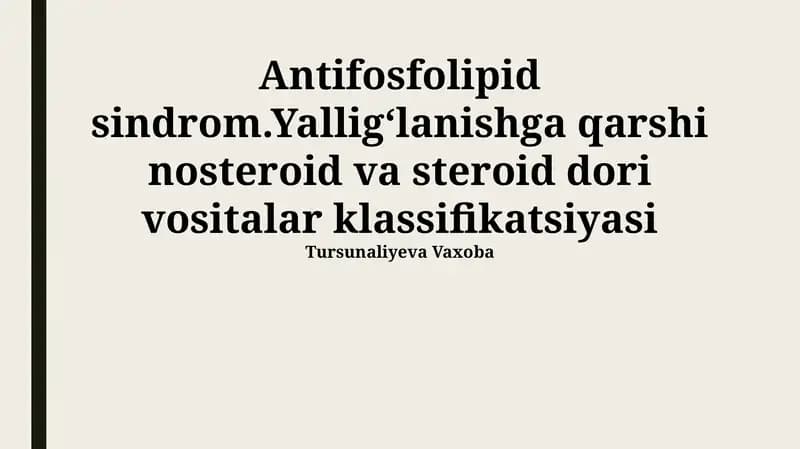 Antifosfolipid sindrom