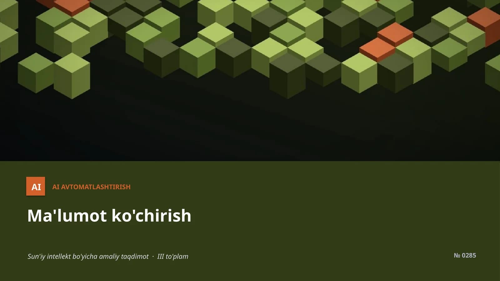 AI AVTOMATLASHTIRISH