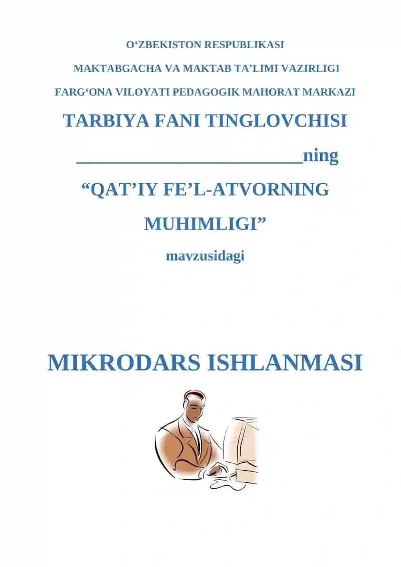 MIKRODARS ISHLANMASI