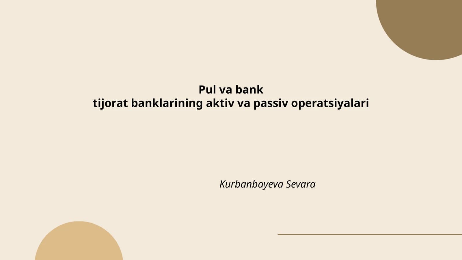 Pul va bank