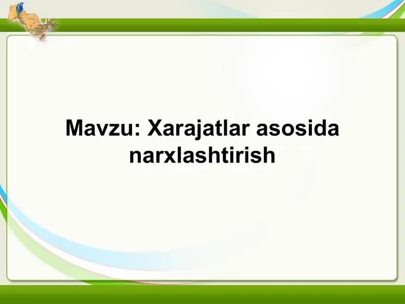 Ishlab Chiqarish Xarajatlari