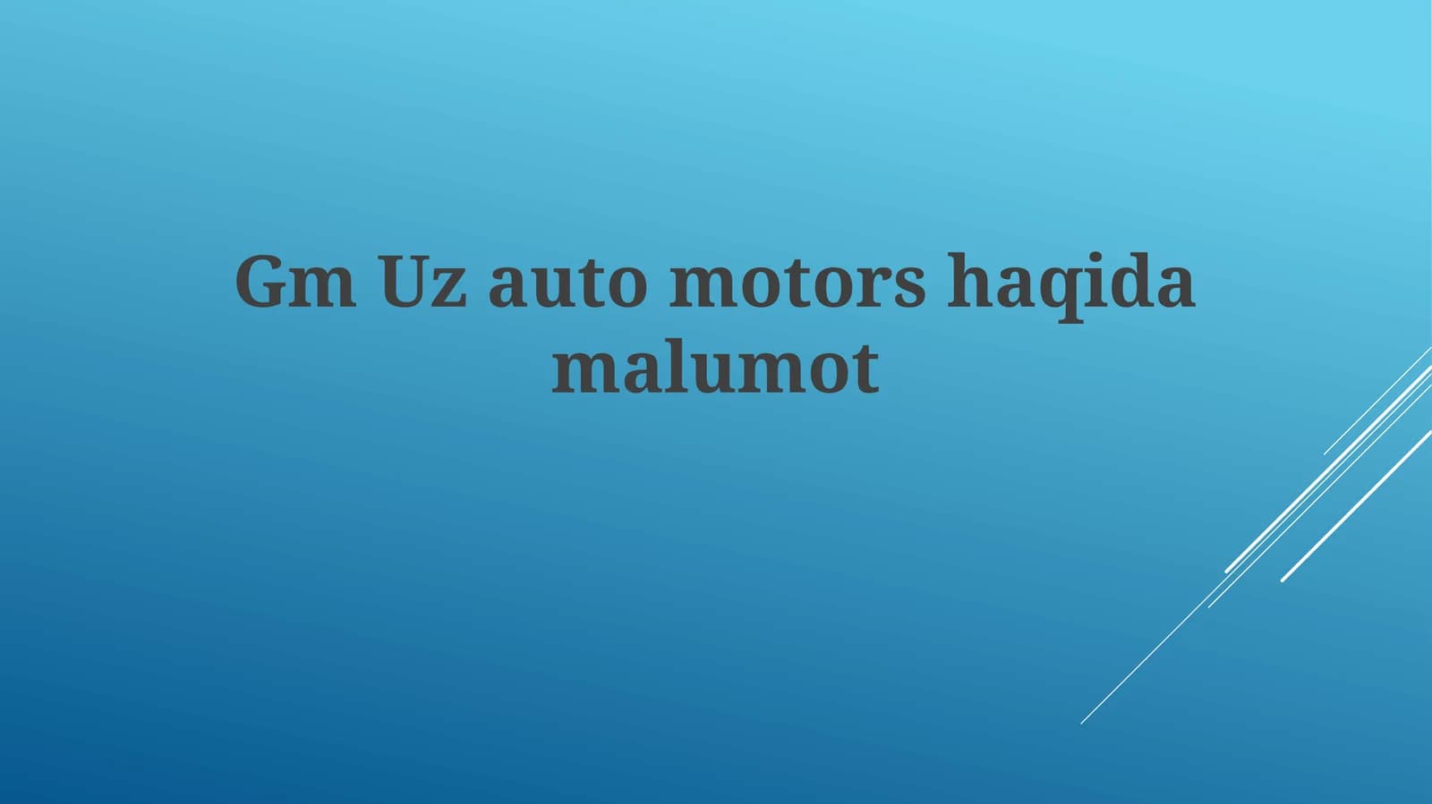 GmUzauto motorshaqidamalumot