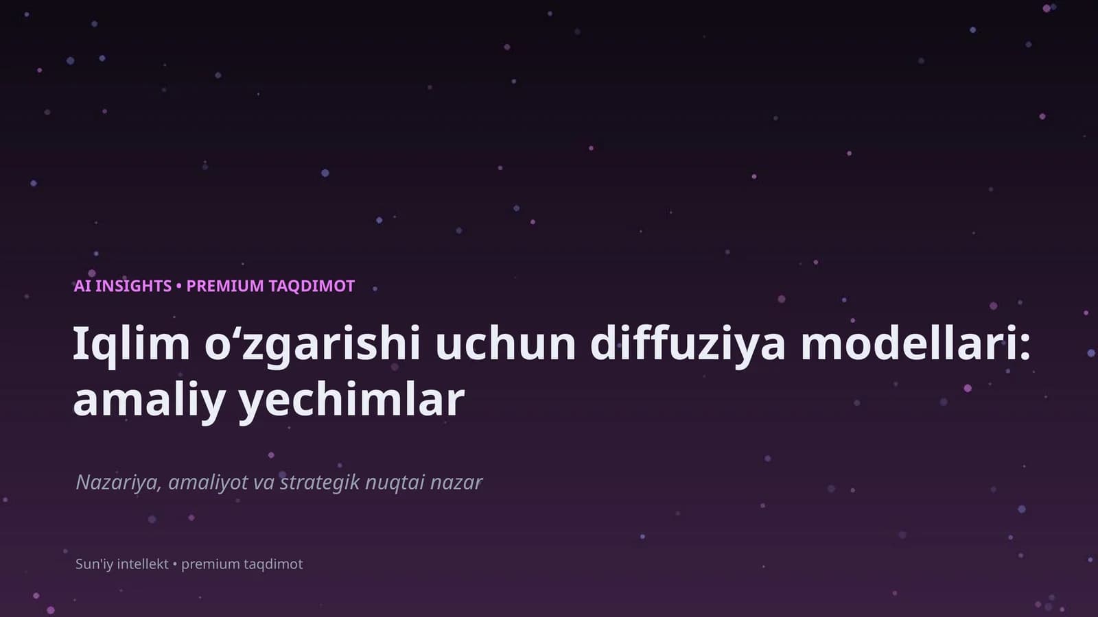 Sun'iy intellekt • premium taqdimot