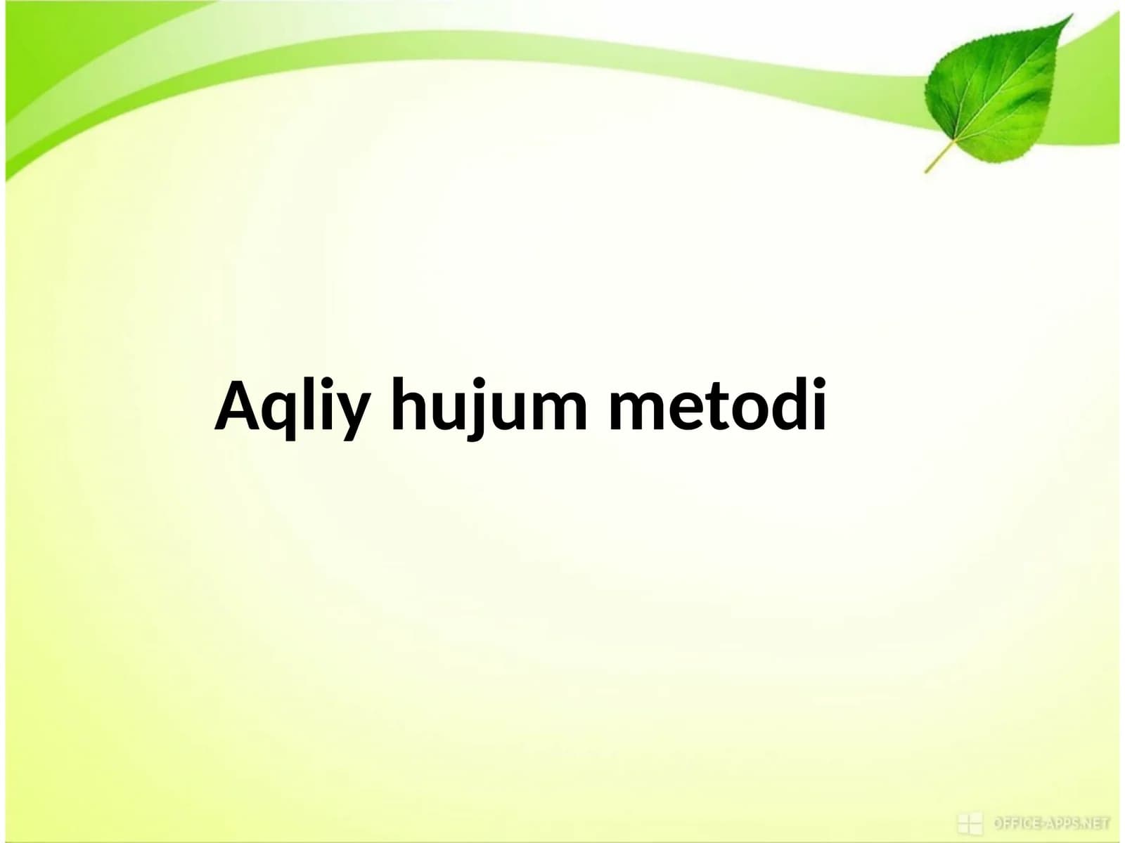 Aqliy hujum metodi