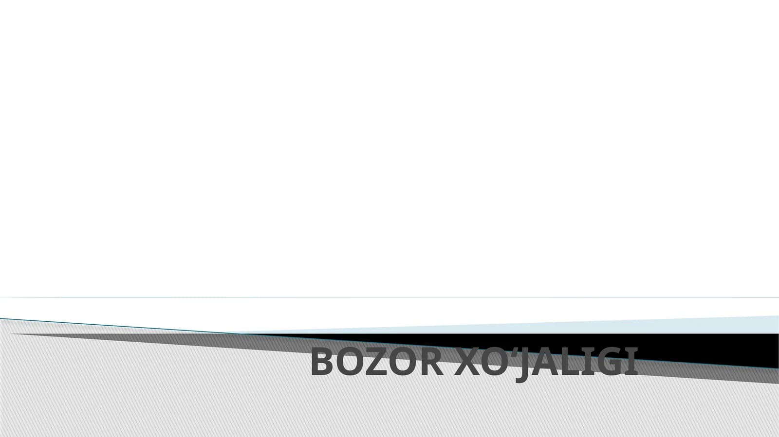 Bozor xo‘jaligi