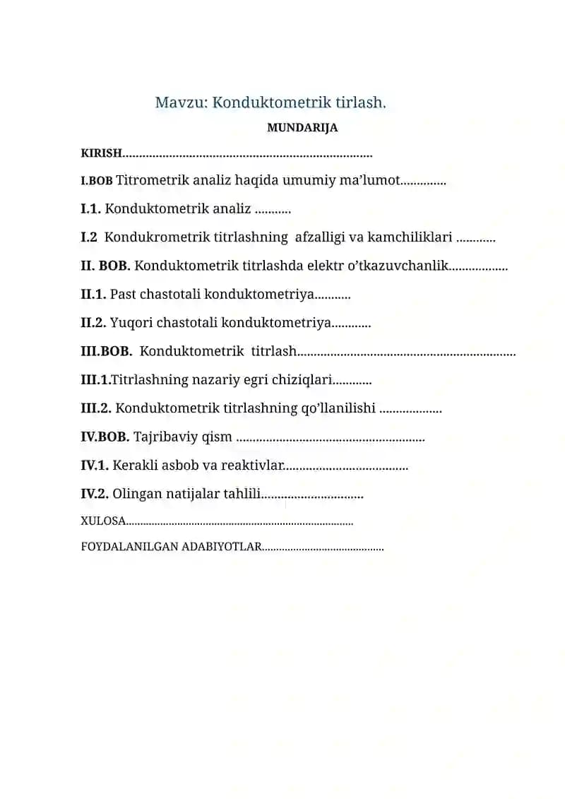 Konduktometrik tirlash