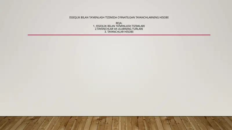 Issiqlik bilan ta'minlash tizimi