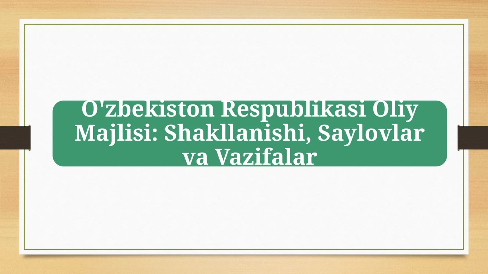 Oliy Majlis: O'zbekiston Parlamentining Asosi