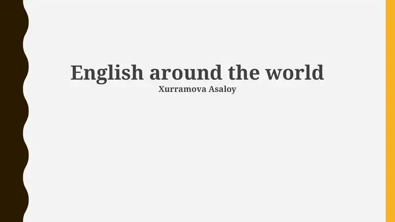 English around the world