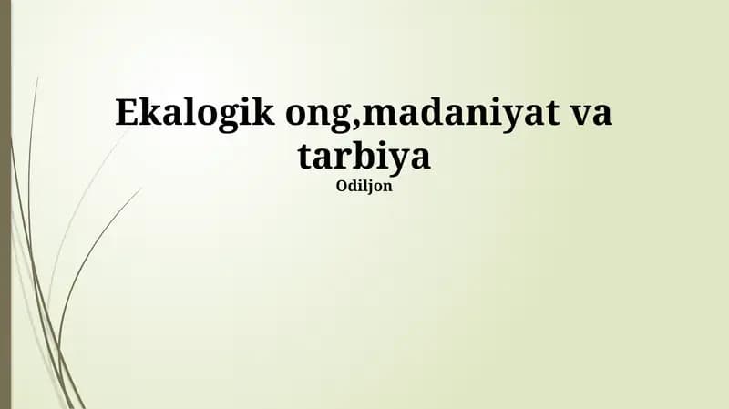 Barqaror Rivojlanish va Kelajak Avlodi