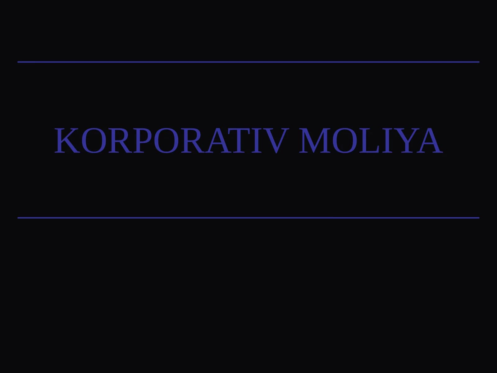 Korxonalarni moliyalashtirishning o‘z manbalari