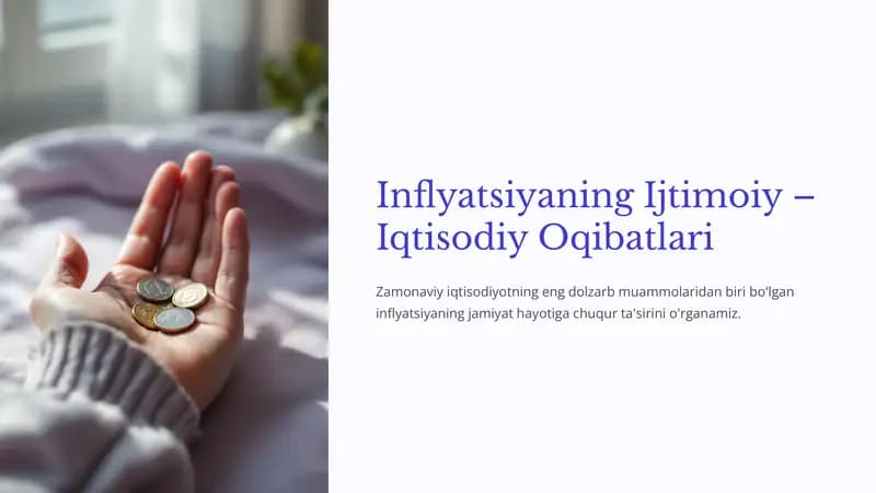 Inflyatsiyaning Ijtimoiy – Iqtisodiy Oqibatlari
