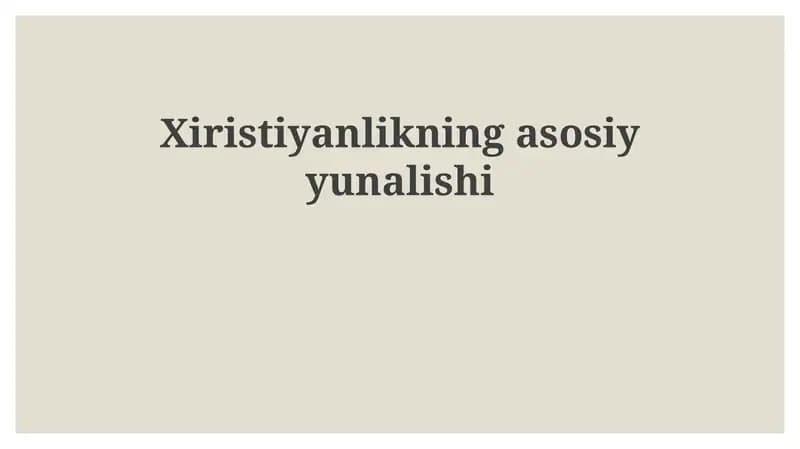 Xiristiyanlikning asosiy oyati