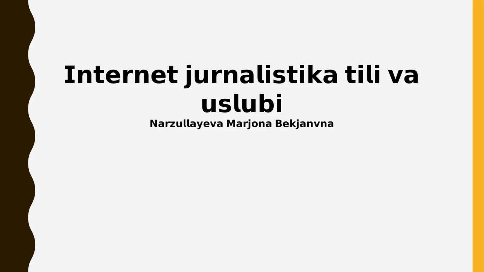 Internet Jurnalistika: Yangi Zamon Talablari