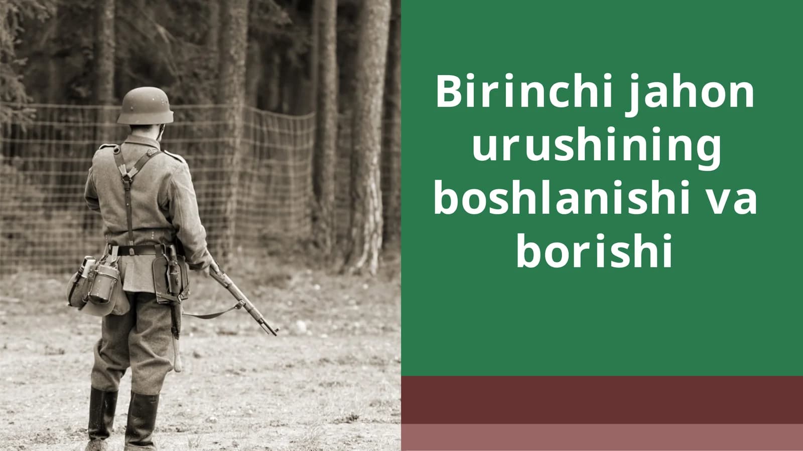 Birinchi jahon urushining boshlanishi va borishi