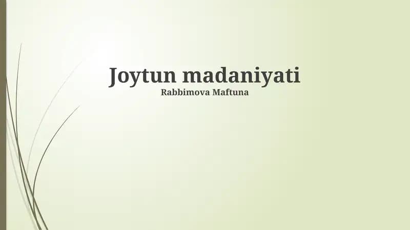 Joytun madaniyati