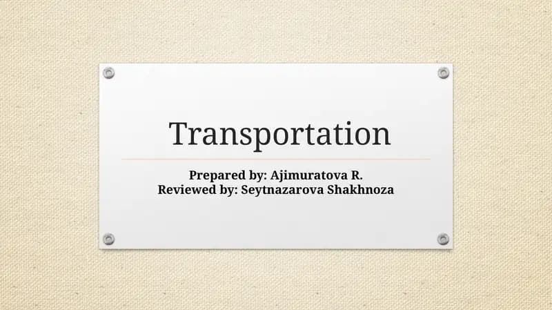 Transportation