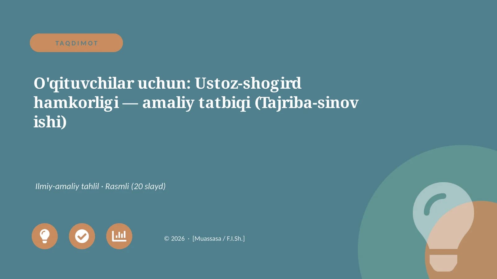 O'qituvchilar uchun: Ustoz-shogird hamkorligi