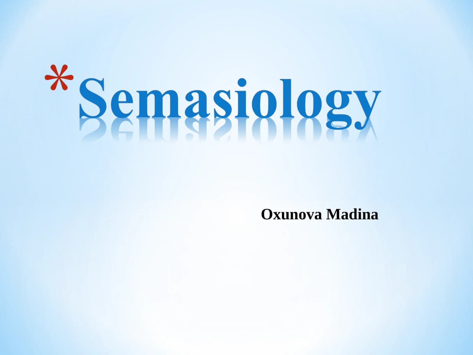 Semasiology